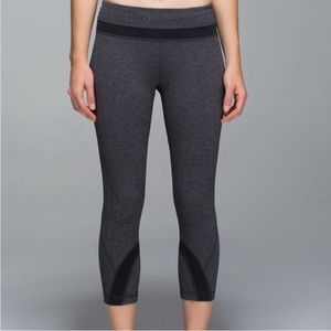 Lululemon run inspire crop II all luxtreme herringbone leggings size 4
